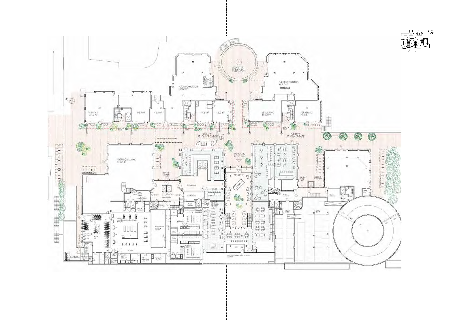 Plantegning - St Olavs gate plan 1